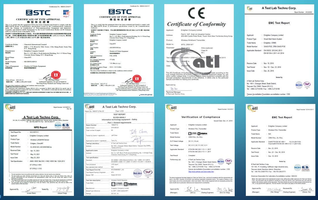 Enlighten Medical Healthcare Devices CE FCC UKCA Certificates